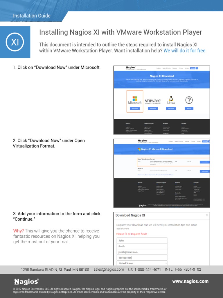 Installing Nagios XI With VMware Workstation Player | PDF | V Mware ...