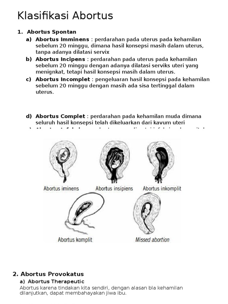 Klasifikasi Abortus | PDF