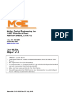 User Guide, Ireport V1.5: Motion Control Engineering, Inc. 11380 White Rock Road Rancho Cordova, Ca 95742