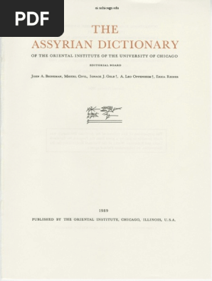 Dicionário Assírio S - Shin - 1 | PDF | Babylonia | Archaeology
