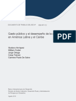 Gasto Publico y El Desempeno de La Agricultura en America Latina y El Caribe