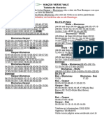 Tabela de Horarios 15