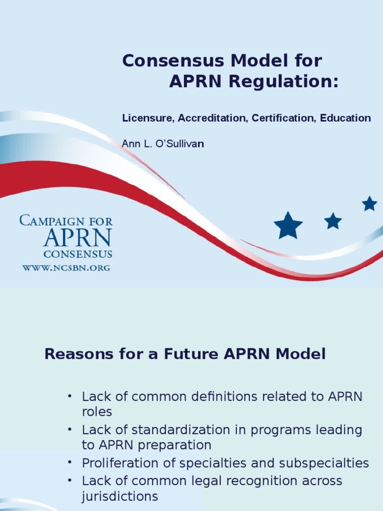 APRN Consensus Model Overview | PDF | Career & Growth | Self-Improvement