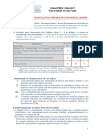 Edital PIBIC 2016 - 2017 PDF