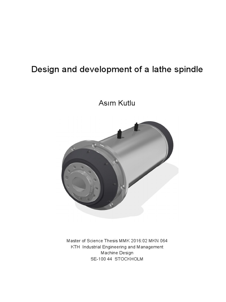 Lathe Spindle Design PDF