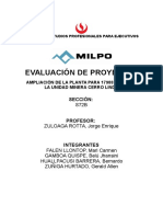 Evaluacion de Proyectos (Empresa Milpo)