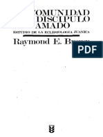 BROWN, R. - La Comunidad Del Discípulo Amado. Estudio de La Eclesiología Joánica, 2a. Ed., Sígueme, Salamanca 1987 PDF