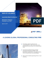 WSP AT A GLANCE Highlights Leading Global Consulting Firm