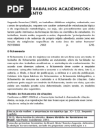 Tipos de Trabalhos Acadêmicos