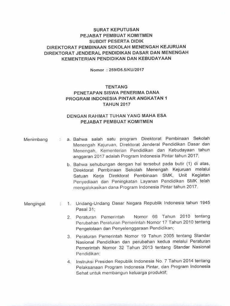 Ralat Sk Pip Angkatan 1 Tahun 2017