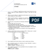 Lista Exercícios Introdução