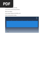 Uniformly Loaded Cantilever Beam. L=2M, H=0.4M, T=0.05M And Q =100 N/M Plane Stress Analysis Linear Isotropic Behavior; E=200 Gpa; Ν=0.3 Model Showing Uniform Loading