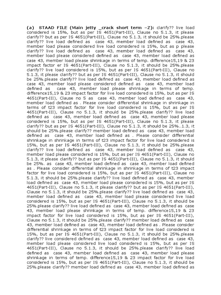 Live Load Clarification per IS 4651 | PDF
