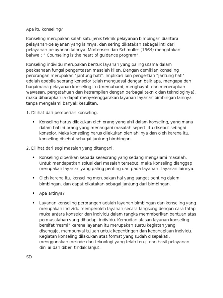 Apa Itu Konseling