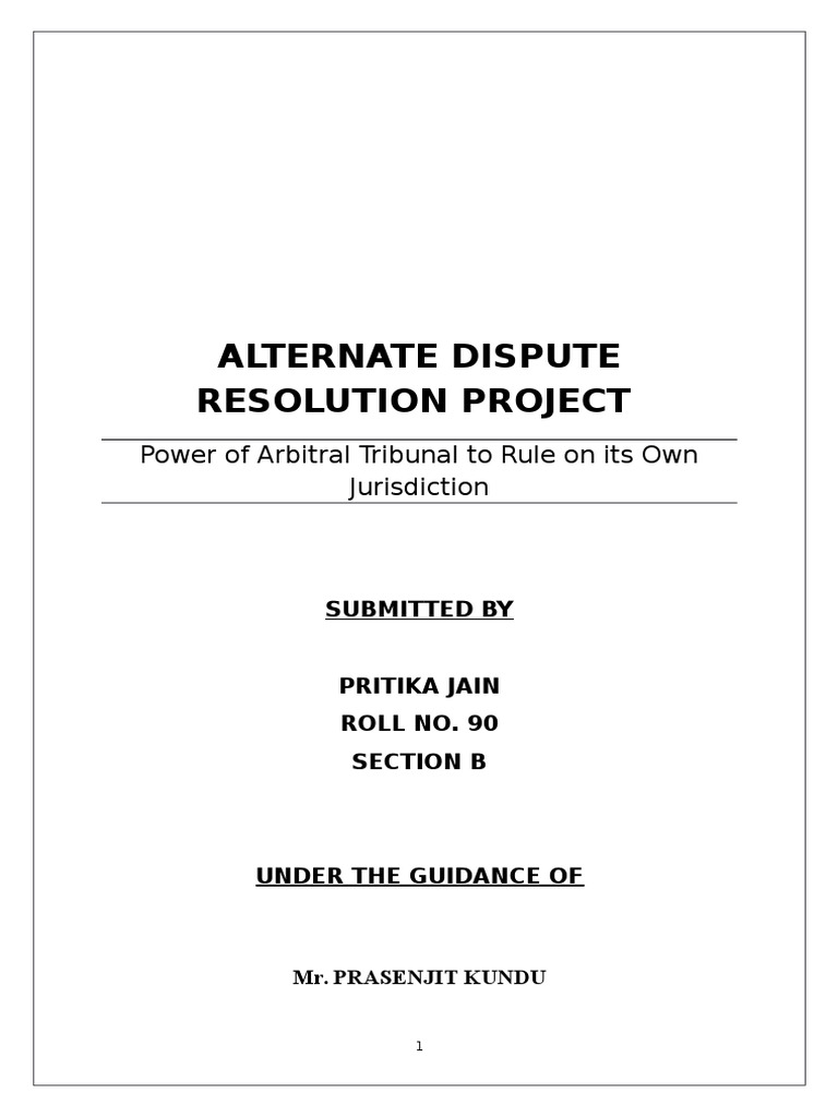 Arbitral Tribunal's Jurisdiction Authority | PDF | Arbitral Tribunal ...