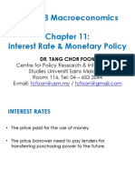 Chapter 11 - Interest Rate Monetary Policy Dr Tang