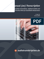 Manual On Transcription PDF