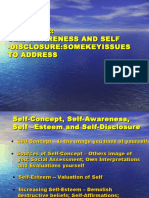 Lect 2 (2013) - Self Awareness & Self-Disclosure