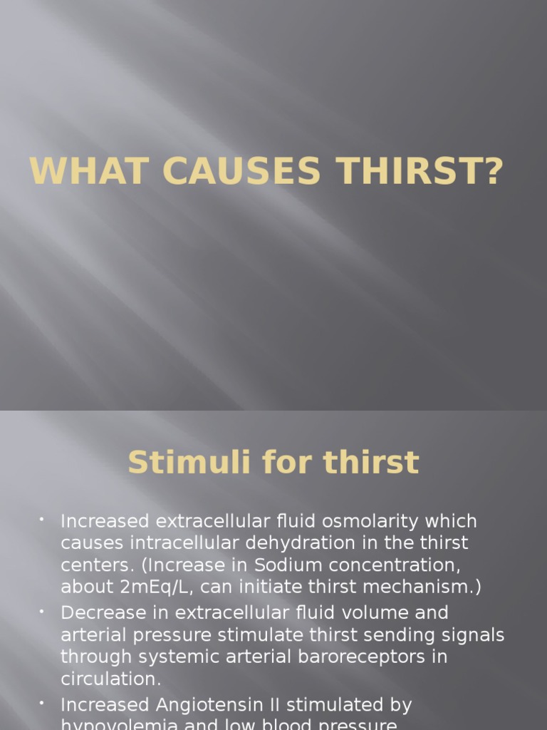 Thirst Causes PDF