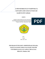 Strategi Pengembangan Pariwisata Di Desa Sawarna Kecamatan Bayah Kabupaten Lebak Yunita 6661110637 PDF