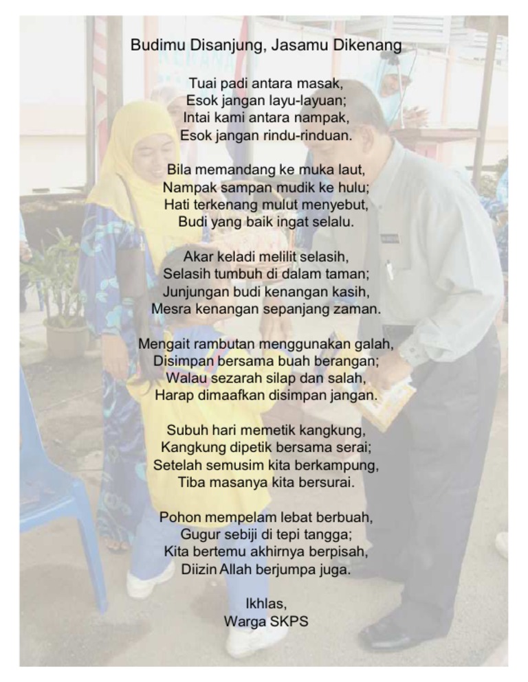 Contoh Pantun Perpisahan - Contoh Agus