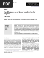 Hand Hygiene an Evidence-based Review for Surgeons
