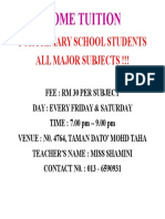 For Primary School Students All Major Subjects !!!: Home Tuition