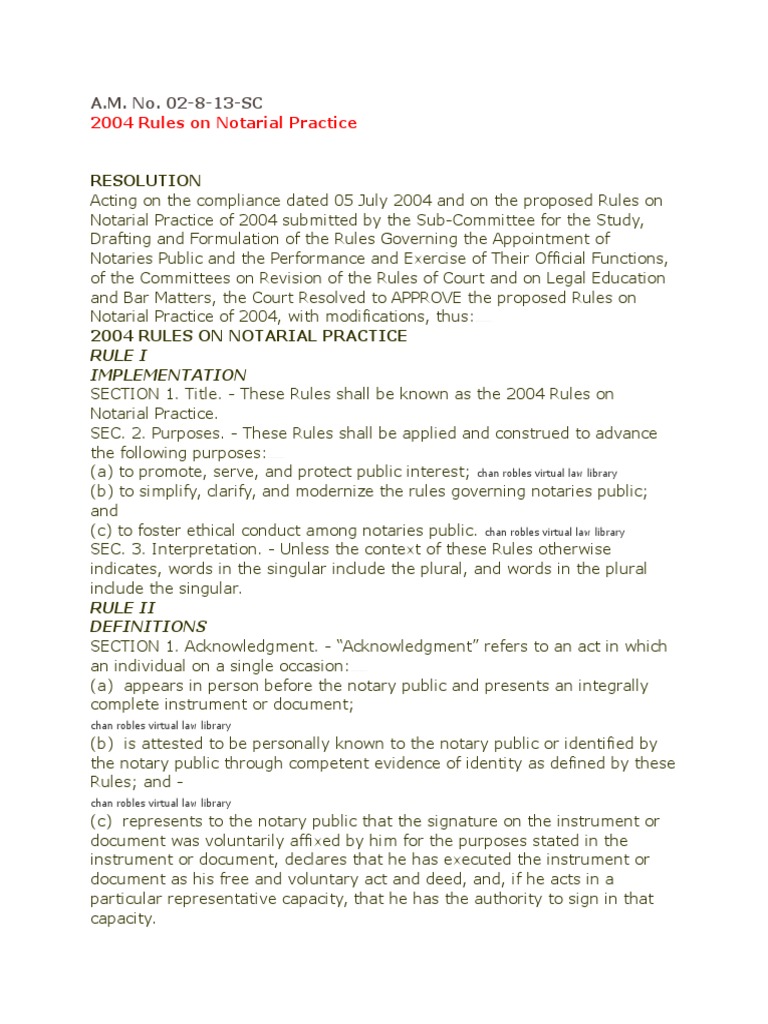 Rules On Notarial Practice | Download Free PDF | Notary Public | Signature