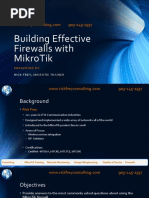 Building Effective Firewalls With MikroTik