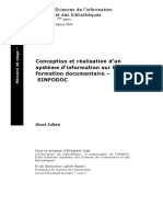 1671 Conception Et Realisation d Un Systeme d Information Sur La Formation Documentaire Sinfodoc