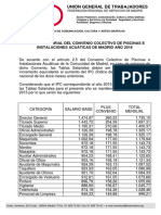 Tablas Salariales Piscinas 2016