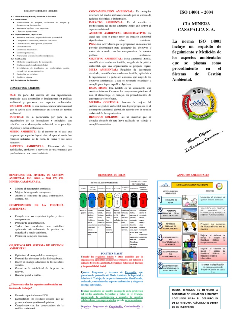 TRIPTICO ISO 14001 - 2004.pdf | Entorno natural | Naturaleza