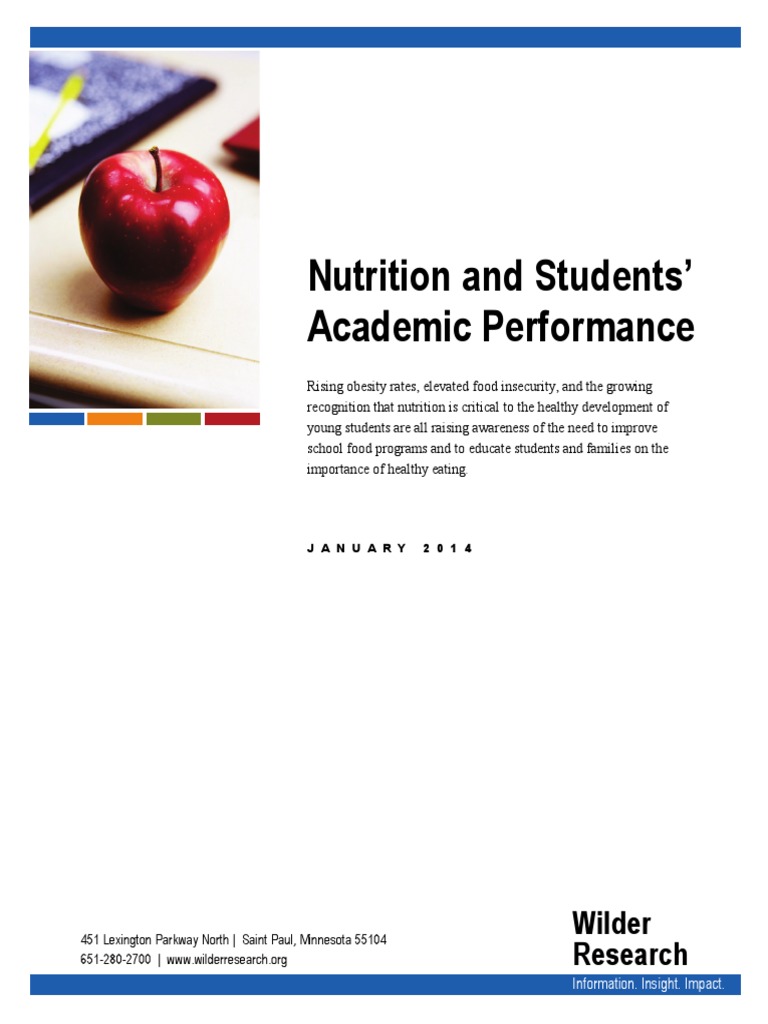 Nutrition's Impact on Student Performance | PDF | School Meal | Healthy ...