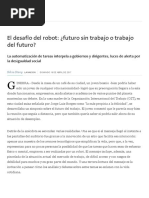 Nticcx El Desafío Del Robot ¿Futuro Sin Trabajo o Trabajo Del Futuro