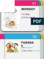 Rhyme On Days of The Week Ordinal Numbers With Garfield