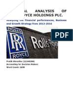 Financial Analysis of Rolls Royce Holdings PLC