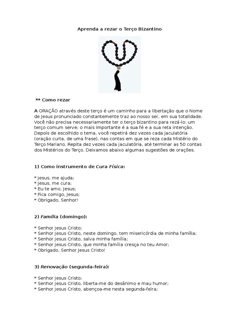 Como rezar o Terço Bizantino: Uma guia passo-a-passo para orar usando ...