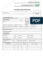 BNF Employment Application Form