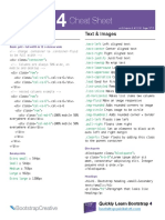 Bootstrap 4 Grid and Text Cheat Sheet