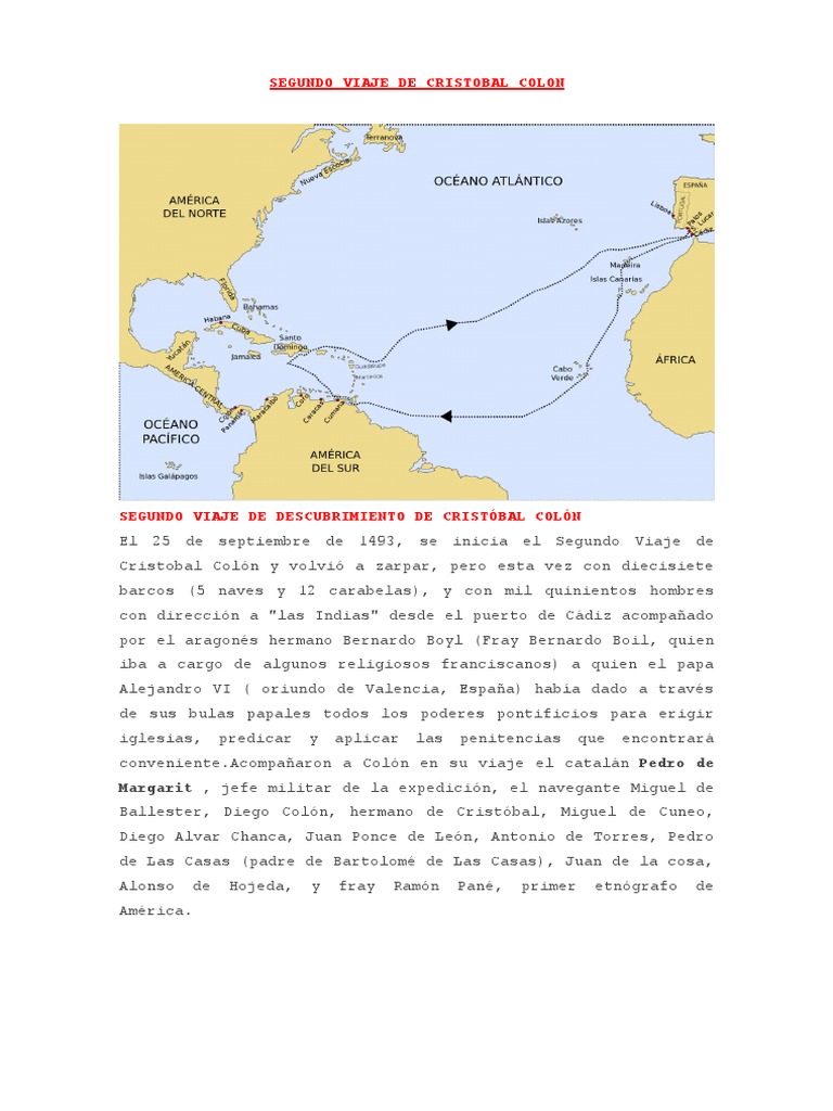 Segundo Viaje de Cristobal Colon | PDF | Cristobal colon | Período ...