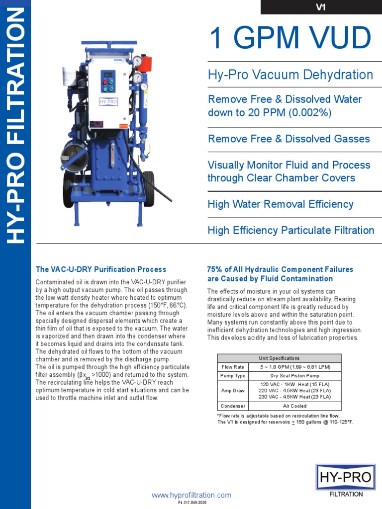 Hy Pro v1 Vac U Dry Brochure PDF Motor Oil Bearing (Mechanical)