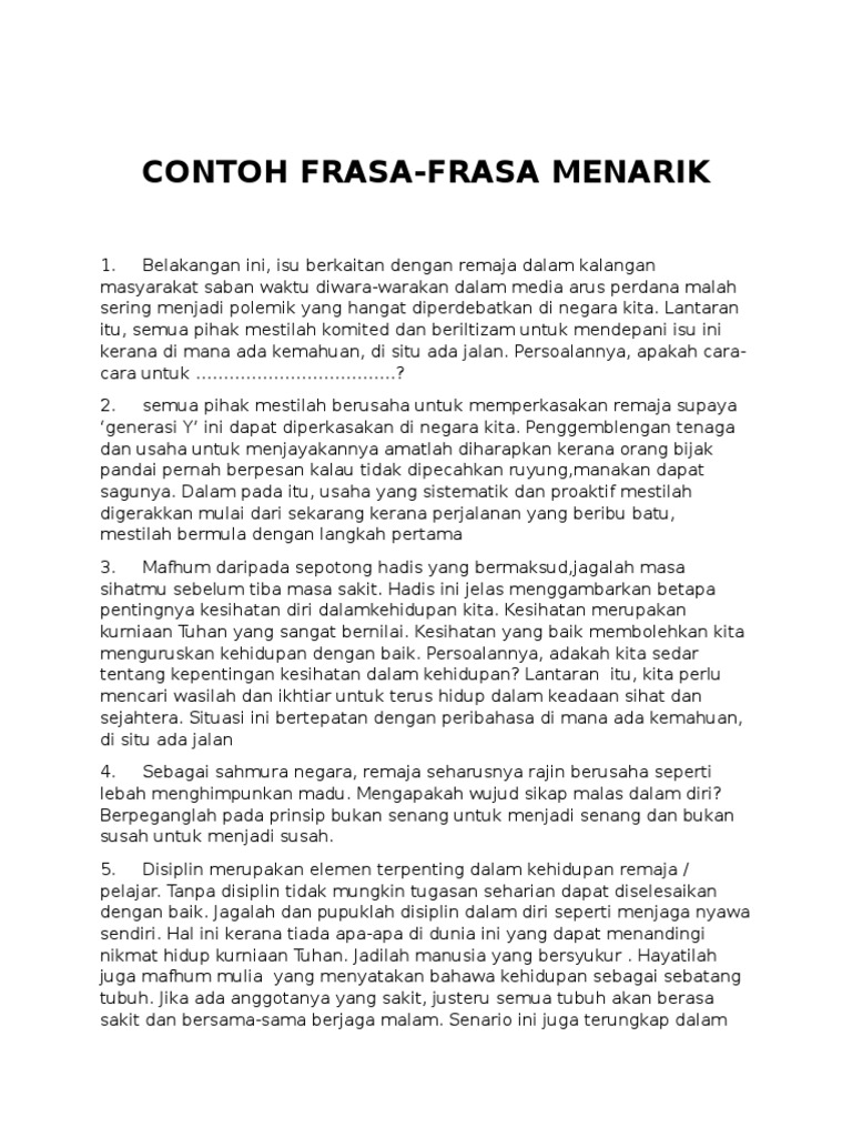 FRASA FRASA MENARIK