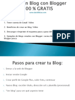 Como Crear Un Blog Con Blogger PDF