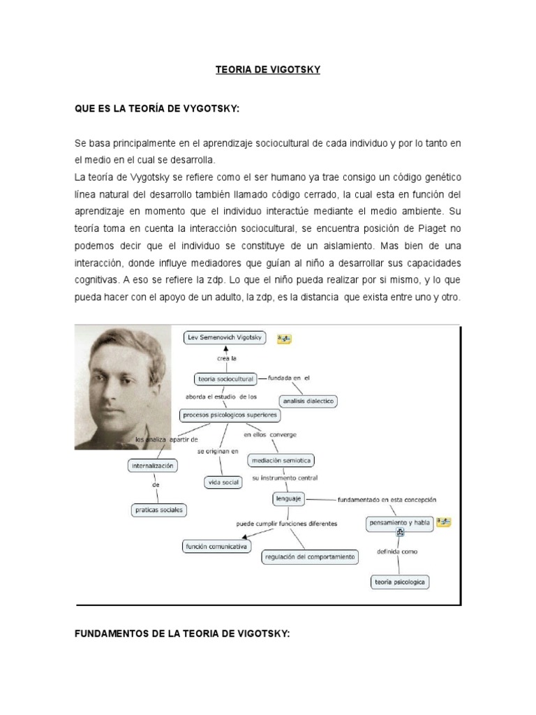 Teoría Sociocultural de Vygotsky | PDF | Adultos | Aprendizaje