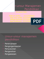 Unsur-Unsur Manajemen Pendidikan