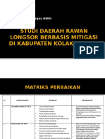 Pemetaan Rawan Longsor Kolaka Utara