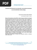 Discurso Assistencialista Na Educação... (BARTHO, Viviane Dinês de O. R.)