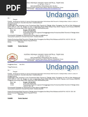 Undangan Pembubaran Panitia