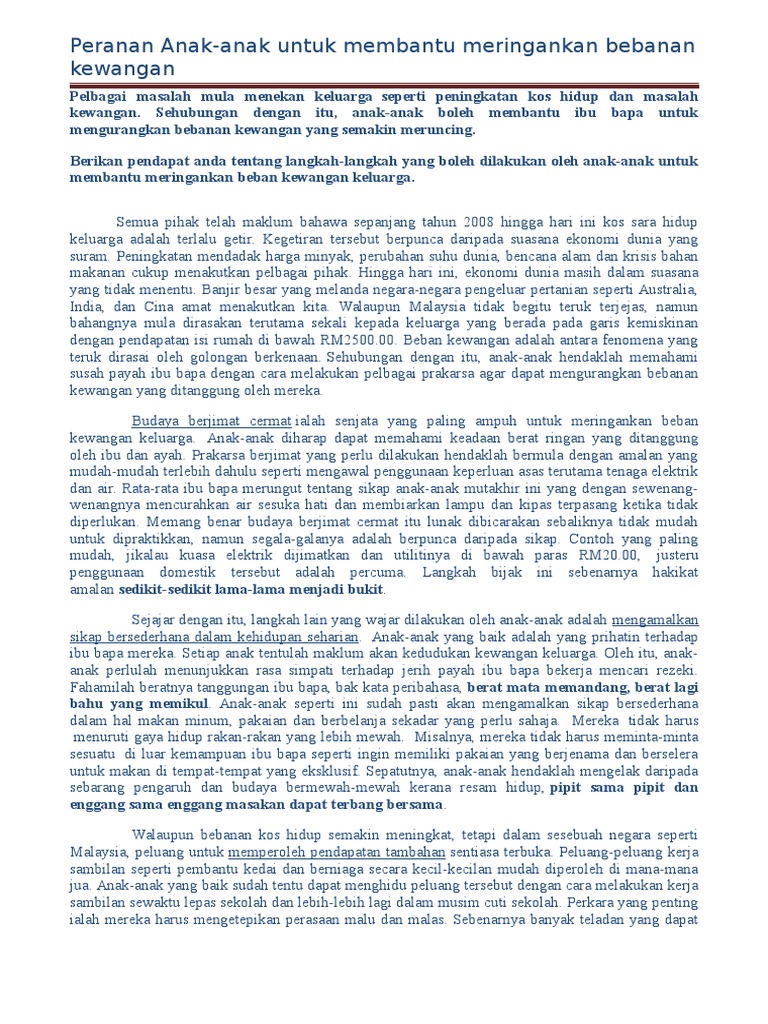 Hutang Antara Penyumbang Masalah Kesihatan