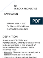 Saturation Notes (Petroleum Engineering)